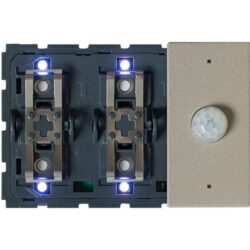 Qbus - Interr.-Therm + détecteur (Stone) 1-4 BTs (3 mod) BTicino LN RGB - SWC06MT/YG