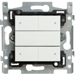 Détails visibles de Interrupteur 4 boutons Niko White 101 RGB pour Boutons-poussoirs domotiques