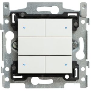Qbus - Interrupteur 4 boutons Niko Série White 101 RGB - SWC04/101