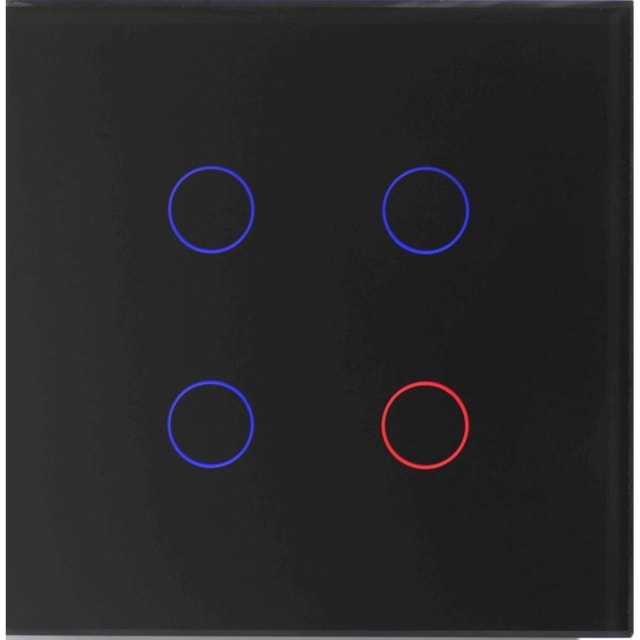 Qbus - Interrupteur Intelligent verre Noir Qbus - Interrupteur Intelligent verre Noir