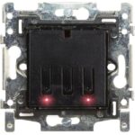 Qbus - Interrupteur-thermostat 1 ou 2 boutons Niko RGB sans ensemble de finition - SWC0102T/NNB