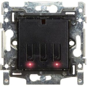 Qbus - Interrupteur-thermostat 1 ou 2 boutons Niko RGB sans ensemble de finition - SWC0102T/NNB