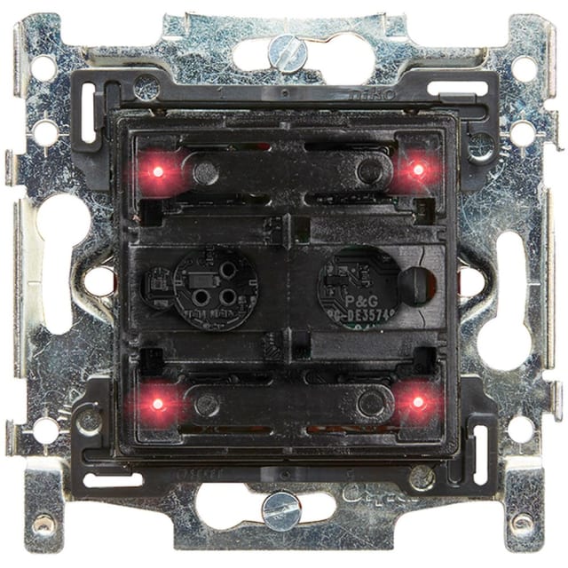Qbus - Interrupteur-thermostat 4 boutons Niko RGB sans ensemble de finition - SWC04T/NNB Qbus - Interrupteur-thermostat 4 boutons Niko RGB sans ensemble de finition - SWC04T/NNB