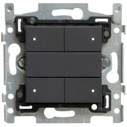 Qbus - Interrupteur-thermostat 4 boutons série Niko Anthracite 122 RGB - SWC04T/122