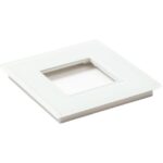 Qbus - Plaque de recouvrement Tastu pour appareillage Niko 1 module verre blanc - ADPTASTU/N1GW