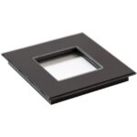 Qbus - Plaque de recouvrement Tastu pour appareillage Niko 1 module verre noir - ADPTASTU/N1GB
