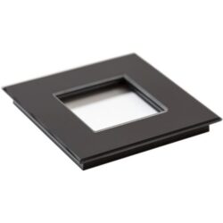 Qbus - Plaque de recouvrement Tastu pour appareillage Niko 1 module verre noir - ADPTASTU/N1GB