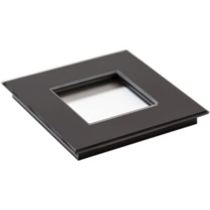 Qbus - Plaque de recouvrement Tastu pour appareillage Niko 1 module verre noir - ADPTASTU/N1GB