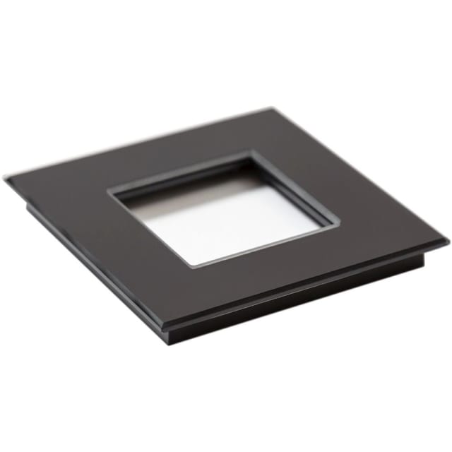 Qbus Plaque de recouvrement Tastu Niko 1 module noir verre Plaque de recouvrement carrée noire en verre pour 1 module avec ouverture centrale
