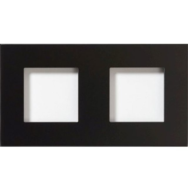 Qbus - Plaque de recouvrement Tastu pour appareillage Niko 2 modules verre noir - ADPTASTU/N2GB Qbus - Plaque de recouvrement Tastu pour appareillage Niko 2 modules verre noir - ADPTASTU/N2GB