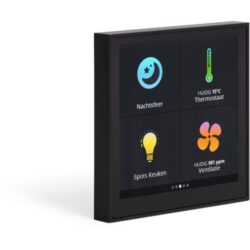 Détails visibles de Contrôleur de pièce tactile noir avec sonde RMT/B pour Écrans tactiles