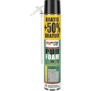 RECTAVIT - Mousse d isolation polyuréthane - Pur Foam - High Volume - 750ml - Vert - 116364