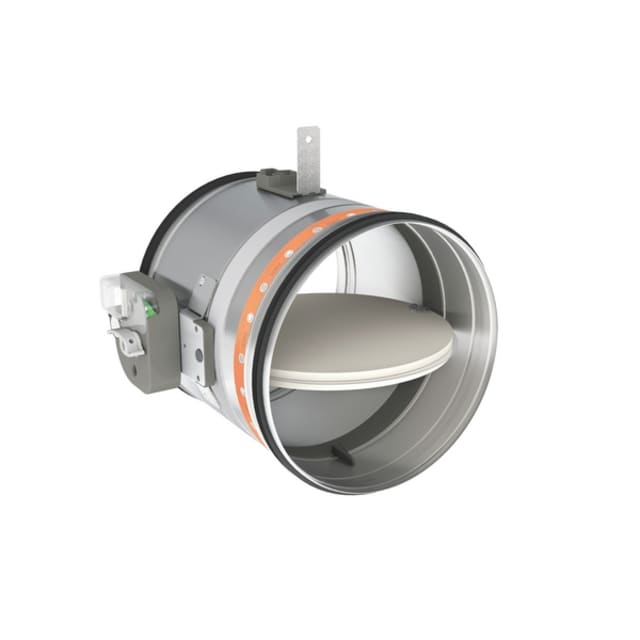 Clapet coupe feu 60 min RF Technologies Clapet coupe feu 60 min diamètre 150 mm avec volet circulaire métallique