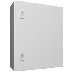 Coffret électrique acier 400x500x210 mm, configuration visible