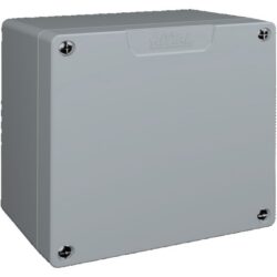 Coffret aluminium 160x160x90 mm, configuration visible
