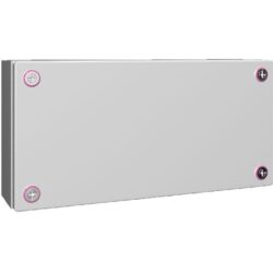 Boîtier de jonction acier 400x200x120 mm, configuration visible