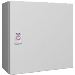 Détails visibles de Coffret électrique acier 300x300x155 mm porte pour Coffrets en saillie