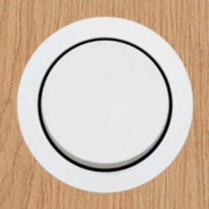 ROND - rond interrupteur unipolaire multifit small trim white alu - 8880-2335