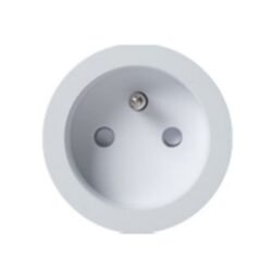 ROND - rond prise 2P+T retro/easy/back small trim basic white - 8800-2053