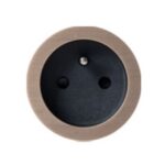 ROND - rond prise 2P+T retro/easy/back small trim light bronze black cup - 8800-2064
