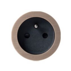 ROND - rond prise 2P+T retro/easy/back small trim light bronze black cup - 8800-2064