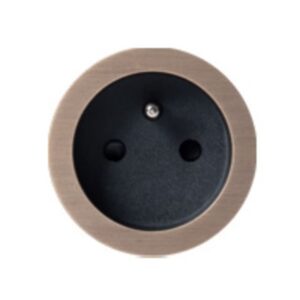 ROND - rond prise 2P+T retro/easy/back small trim light bronze black cup - 8800-2064