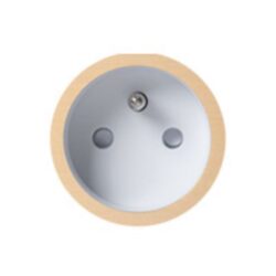 ROND - rond prise 2P+T retro/easy/back trimless brushed brass white cup - 8800-2025