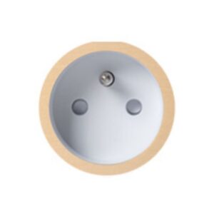 ROND - rond prise 2P+T retro/easy/back trimless brushed brass white cup - 8800-2025