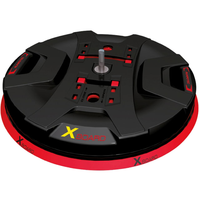 RUNPOTEC Enrouleur de câble XB5000 500 mm Enrouleur de câble noir et rouge 500 mm avec axe central et poignée intégrée