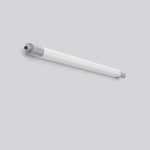 RZB Planox ECO Réglette LED étanche Réglette LED étanche blanche tubulaire avec embouts gris 1399 mm