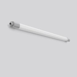 Réglette LED étanche 1699 mm avec diffuseur opalin et embouts gris pour élevage