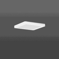 Downlight LED carré blanc encastrable ou saillie avec cadre fin et diffuseur central