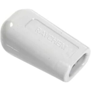 Terminaison gel blanche pour câble chauffant RAYCLIC avec capuchon cylindrique