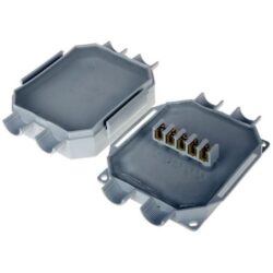 Détails visibles de Boîte de jonction étanche IP68 4 entrées grise READYBOX pour Boîtes de jonction