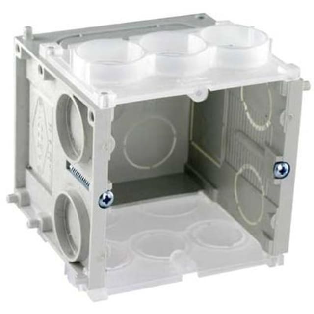 Boîte d encastrement Reddy B65 Boîte d encastrement B65 à deux vis horizontales en plastique transparent avec plusieurs entrées latérales