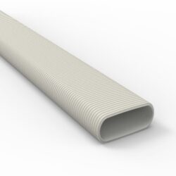 Gaine oblongue flexible 140×60 mm blanche pour ventilation et distribution d air