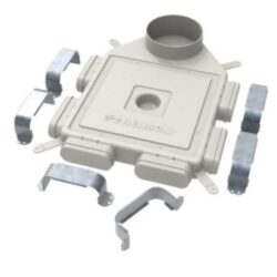 Détails visibles de Plénum coudé Easyflex plat ovale 135x55 Ø160 28135 pour Accessoires pour conduits de ventilation