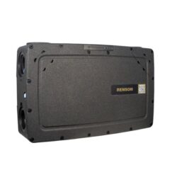 Unité de ventilation double flux plate noire avec connexions latérales