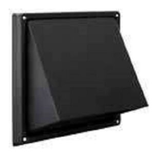 Renson - Grille de hot à clapet RVS Noir 185x185 tube 125mm - 9343