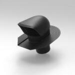 Renson - Sortie toiture - Ø150/16 - Design - noir - pour toit ardoise - 8752