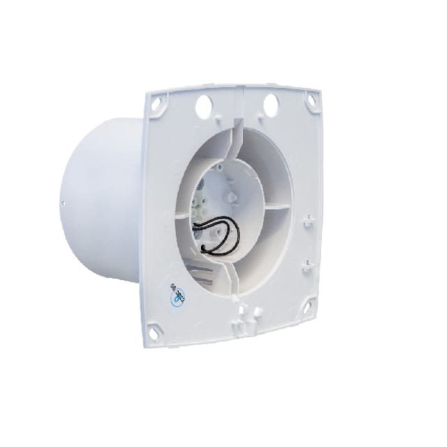 Renson Ventilateur extracteur Body 17091 Ventilateur extracteur carré diamètre 100 mm avec raccord circulaire arrière