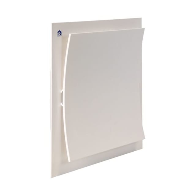 Renson grille d'échappement 233x233 mm 9010 Grille d'échappement blanche 233 x 233 mm avec façade bombée et cadre carré