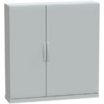 SAREL - Boîtier au sol poly. vers. PLAZ avec plinthe base ouvrante 1250x1250x320 IP54 - NSYPLAZ12123G