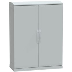 SAREL - Boîtier au sol poly. vers. PLAZT avec plinthe ouvrante+auvent 1250x1000x420 IP44 - NSYPLAZT12104G