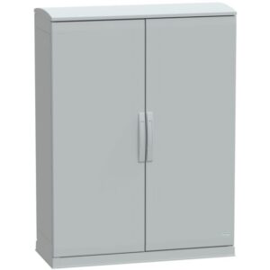 SAREL - Boîtier au sol poly. vers. PLAZT avec plinthe ouvrante+auvent 1250x1000x420 IP44 - NSYPLAZT12104G