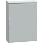 SAREL - Boîtier au sol polyester vers. PLAT toit ouvrant avec auvent 1000x750x320 IP44 - NSYPLAT1073G