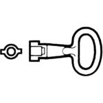 SAREL - Clé métal pour Insert à double barre 5 mm - NSYLDB5