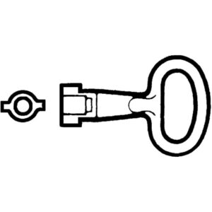 SAREL - Clé métal pour Insert à double barre 5 mm - NSYLDB5