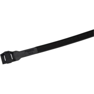 Collier de serrage noir 370 x 9 mm pour fixation et montage