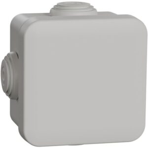 Boîte de dérivation IP55 ENN05002 en PVC gris clair 3 presse étoupes intégrés fixation murale